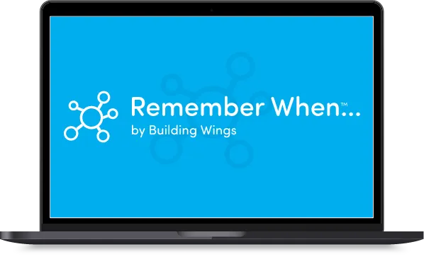 Laptop with Remember When Logo